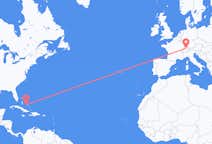 出发地 巴哈马出发地 喬治敦目的地 瑞士Zurich的航班