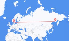 Vols depuis la ville de Magadan vers la ville de Göteborg