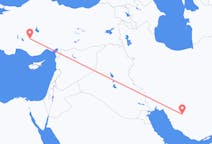 Loty z Sziraz, Iran z Konya, Turcja