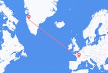 出发地 格陵兰出发地 坎格鲁斯苏克目的地 法国利摩日的航班