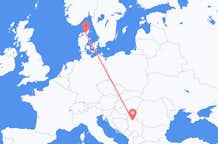 Vols d’Aalborg, Danemark pour Belgrade, Serbie