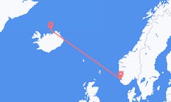 Vluchten van Grimsey, IJsland naar Stavanger, Noorwegen