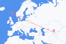 Flyreiser fra Tasjkent, Usbekistan til Lerwick, Skottland