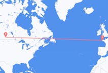 Flyg från Regina, Saskatchewan till Brest
