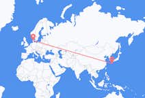 Рейсы из Якусимы, Кагосима, Япония в Биллунд, Дания