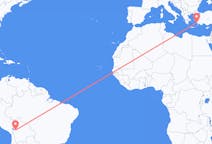Flyreiser fra La Paz, Bolivia til Bodrum, Tyrkia