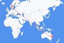 Flyrejser fra Byen Newcastle, Australien til Göteborg, Sverige