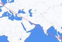 Flyrejser fra Jambi, Indonesien til London, England