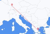 독일 카를스루에에서 출발해 그리스 볼로스로(으)로 가는 항공편