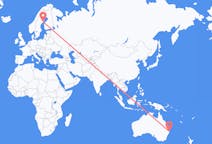 出发地 澳大利亚出发地 科夫斯港目的地 瑞典于默奥的航班