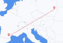 Flyg från Carcassonne, Frankrike till Lublin, Polen