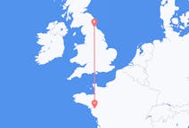 Flyg från Durham, England till Nantes
