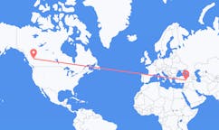 Flyreiser fra Prince George, Canada til Malatya, Tyrkia