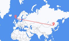 Flyrejser fra Harbin, Kina til Lerwick, Skotland