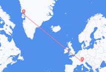 Flyreiser fra Qaarsut, Grønland til Milano, Italia