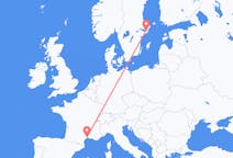 Flyg från Montpellier, Frankrike till Stockholm, Sverige