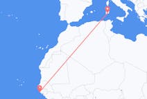 Flyreiser fra Cap Skiring, Senegal til Cagliari, Italia