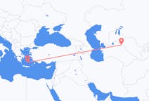 Flyg från Urgentj, Uzbekistan till Santorini, Grekland