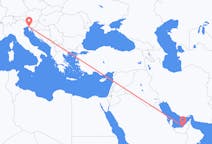 Vols d’Abu Dhabi, les Émirats arabes unis pour Trieste, Italie