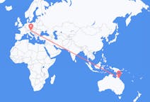 Flyg från Cairns, Australien till Klagenfurt, Österrike