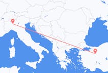 Flyg från Eskişehir till Milano