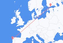 핀란드 헬싱키에서 출발해 스페인 비고에게(으)로 가는 항공편