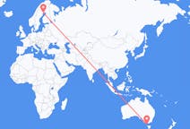 Flyrejser fra King Island, Australien til Luleå, Sverige