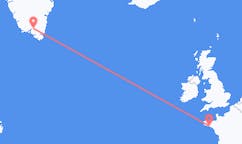 Flights from Lorient, France to Narsarsuaq, Greenland