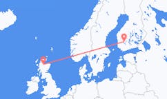 出发地 芬兰坦佩雷前往苏格兰的印威內斯的航班