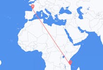 Flights from Mtwara, Tanzania to Bordeaux, France