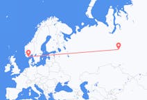 Fly fra Nizjnevartovsk til Kristiansand