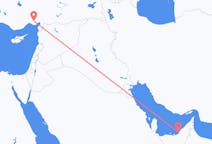 Flyg från Abu Dhabi, Förenade Arabemiraten till Adana, Turkiet