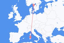 Loty z Göteborg, Szwecja z Cagliari, Włochy