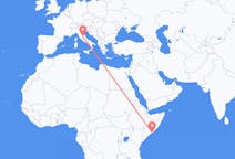Flyreiser fra Mogadishu, Somalia til Perugia, Italia