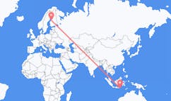 Flyreiser fra Praya, Lombok, Indonesia til Karleby, Finland
