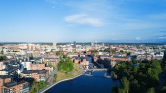 Photo of the town of Lappeenranta from the fortress Linnoitus.