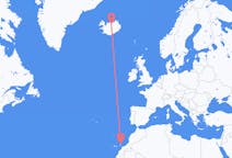 Flights from Lanzarote, Spain to Akureyri, Iceland