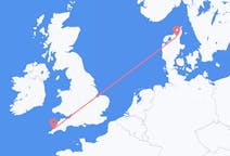 Flights from Newquay, England to Aalborg, Denmark
