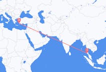 Flyreiser fra Krabi, Thailand til Kos, Hellas