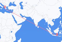 出发地 印度尼西亚出发地 丹帕沙目的地 希腊扎金索斯島的航班