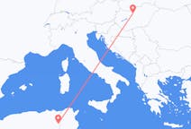 Voli da Tebessa, Algeria a Budapest, Ungheria