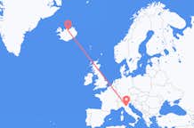 Flyreiser fra Bologna, til Akureyri