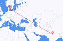 出发地 印度出发地 瓜廖尔目的地 丹麦哥本哈根的航班
