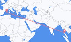 Flights from Kawthaung Township, Myanmar (Burma) to Menorca, Spain