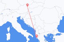 Flug frá Vín til Korfú