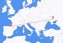 Vluchten van Zaporizja, Oekraïne naar Bilbao, Spanje
