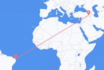 Flyreiser fra Natal, Brasil til Van, Tyrkia