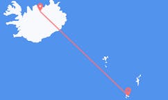 เที่ยวบิน จาก เคิร์กวอลล์, สหราชอาณาจักร ไปยัง อคูเรย์รี่, ไอซ์แลนด์