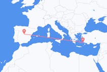 Flyreiser fra Kalymnos, Hellas til Madrid, Spania