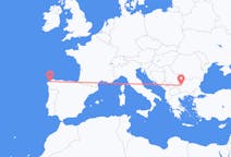 Flyg från Sofia, Bulgarien till La Coruña, Spanien
